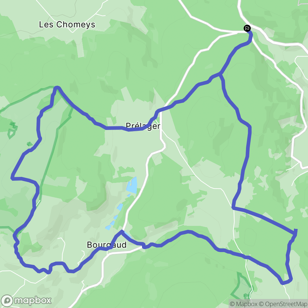 La Versanne : carte du parcours de randonnée - France