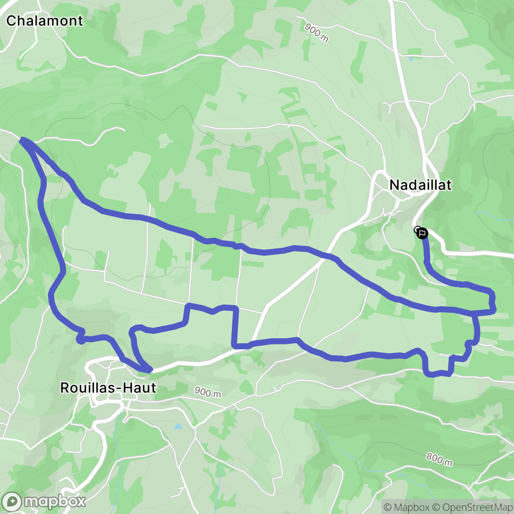 Saint-Gènes-Champanelle : carte du parcours de randonnée - France