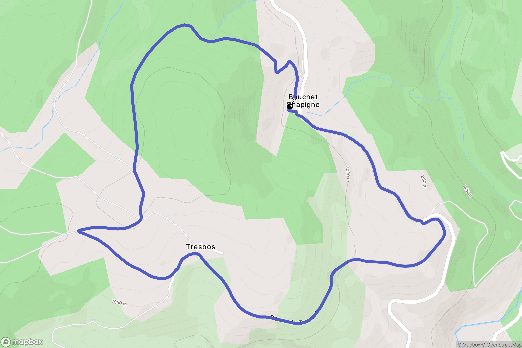 Saint Bonnet-Laval : carte du parcours de randonnée - France