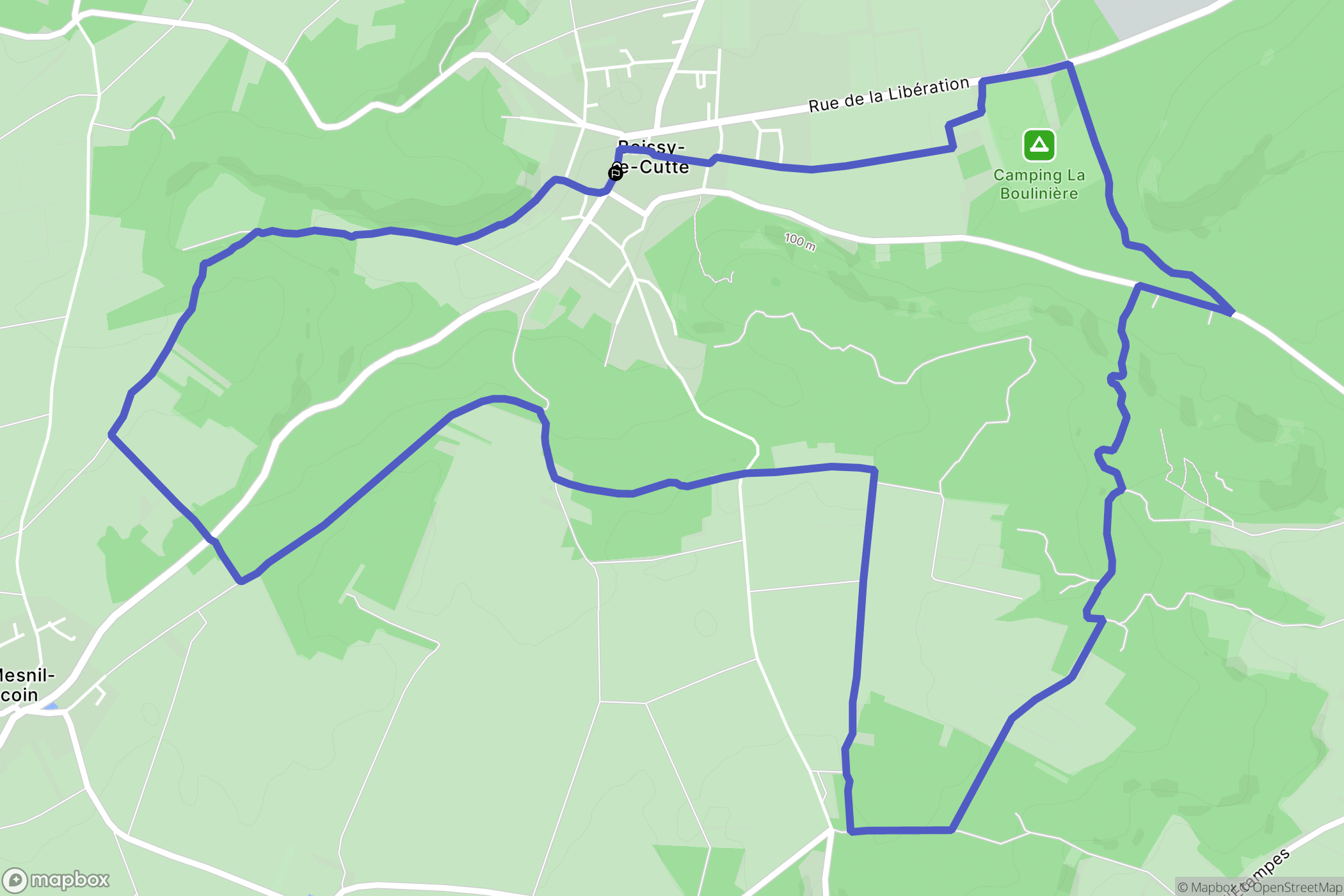 Boissy-le-Cutté : carte du parcours de randonnée - France