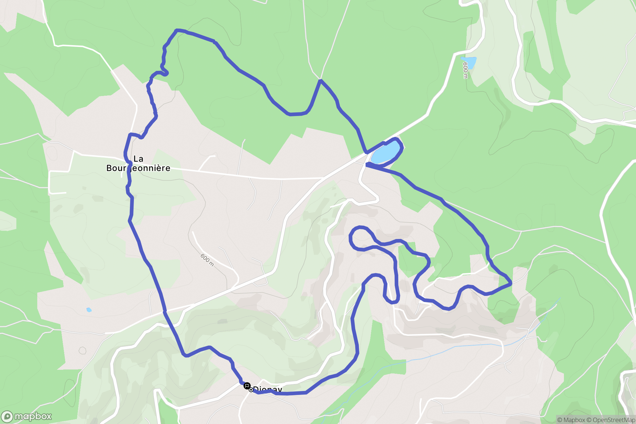 Saint-Antoine-l'Abbaye : carte du parcours de randonnée - France