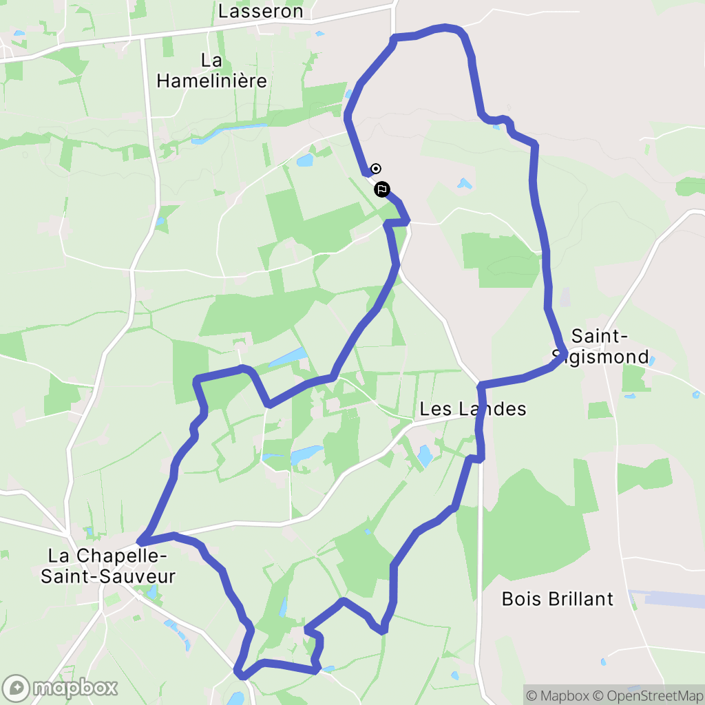 Saint-Sigismond : carte du parcours de randonnée - France