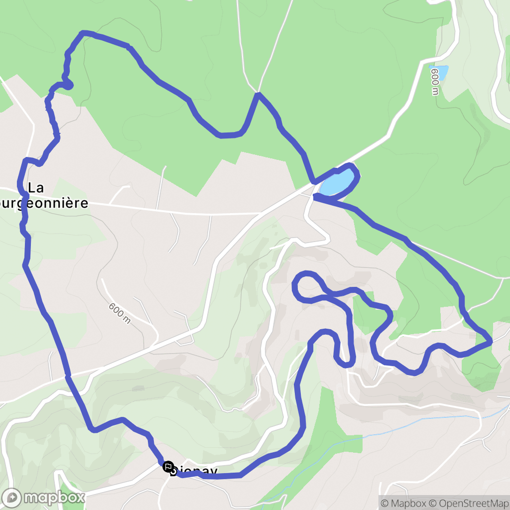 Saint-Antoine-l'Abbaye : carte du parcours de randonnée - France