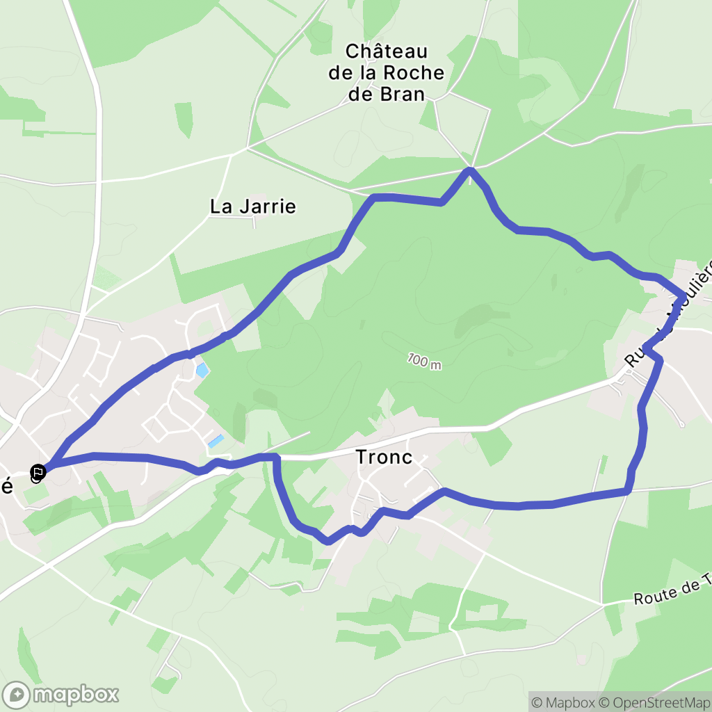 Montamisé : carte du parcours de randonnée - France
