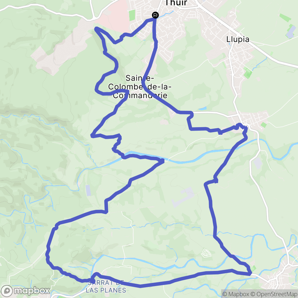 Thuir : carte du parcours de randonnée - France
