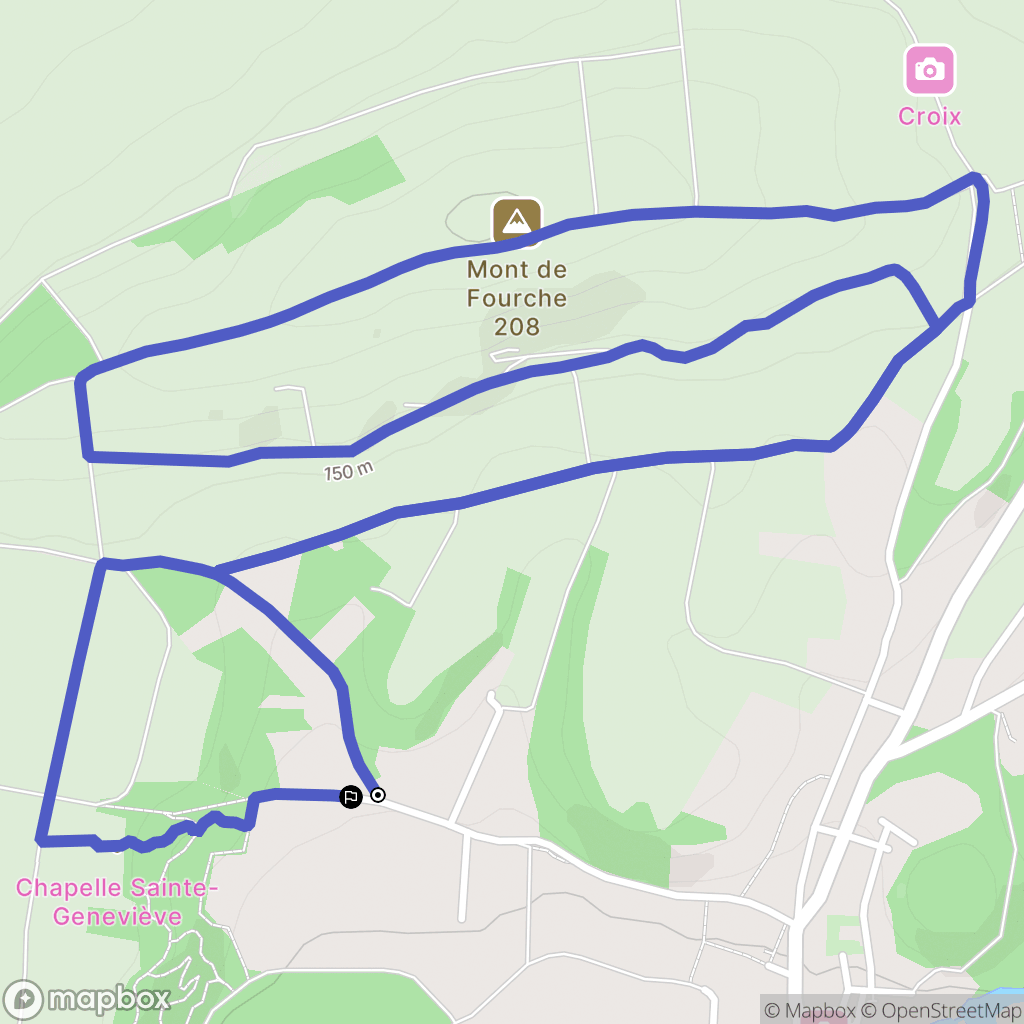 Vitry-en-Perthois : carte du parcours de randonnée - France