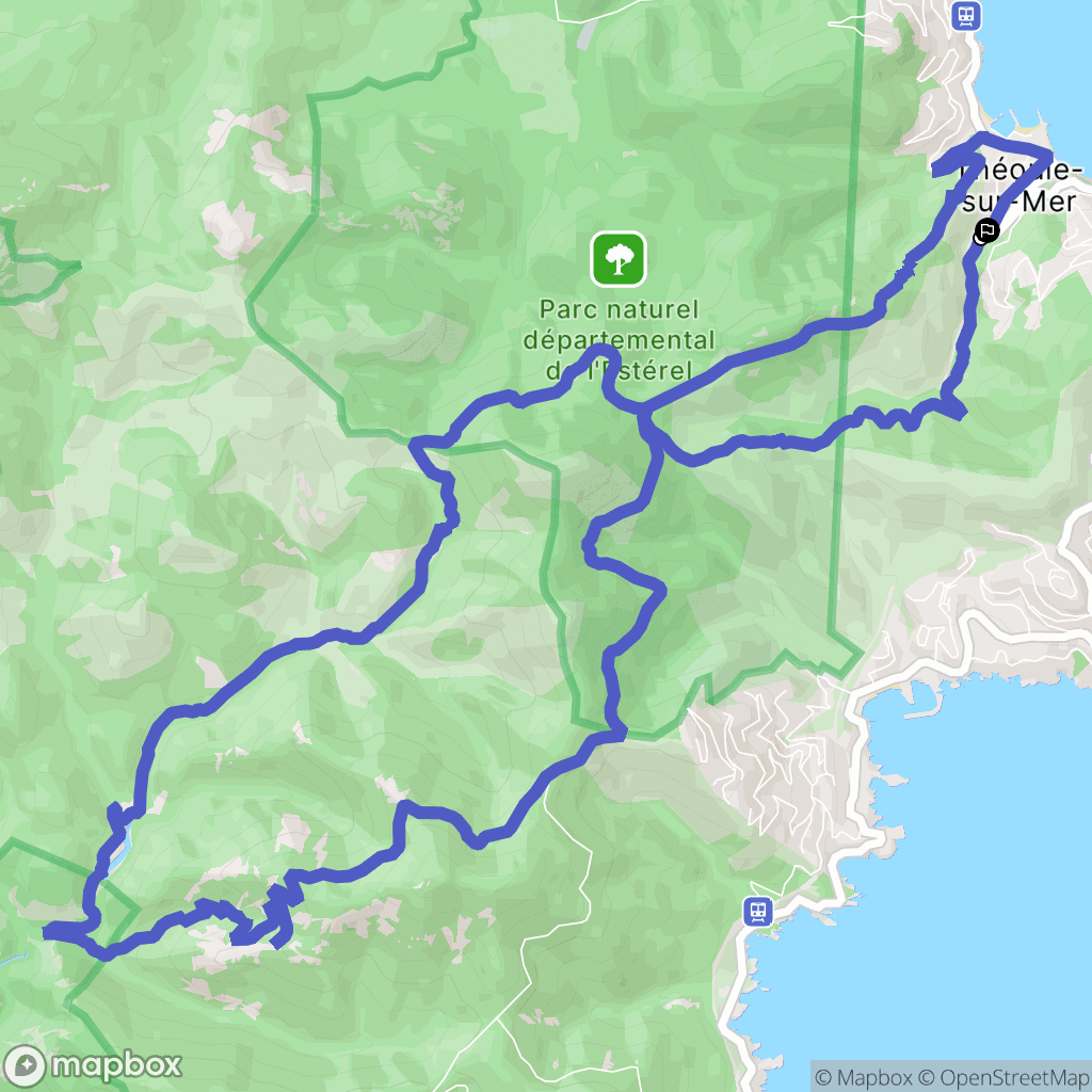 Théoule-sur-Mer : carte du parcours de randonnée - France