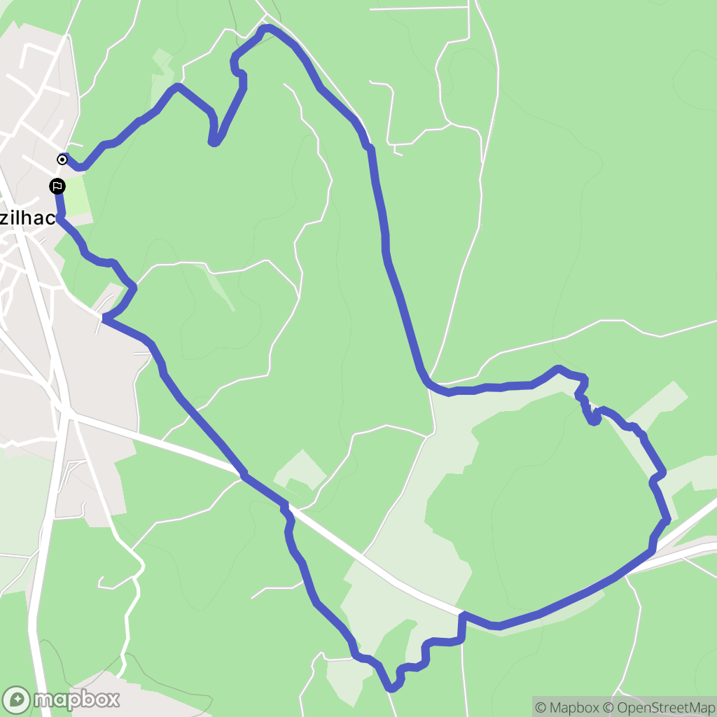Pouzilhac : carte du parcours de randonnée - France