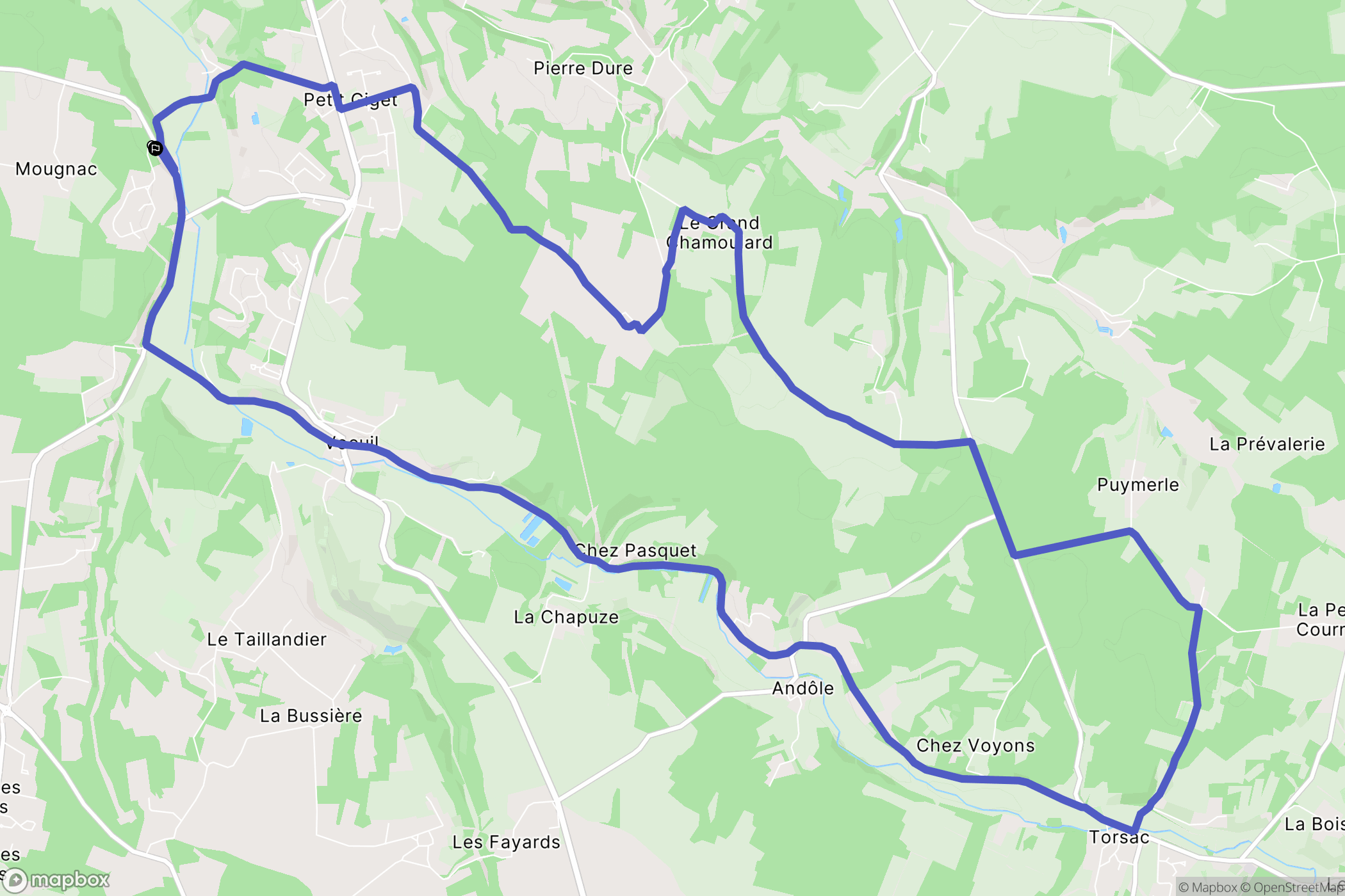 La Couronne : carte du parcours de randonnée - France