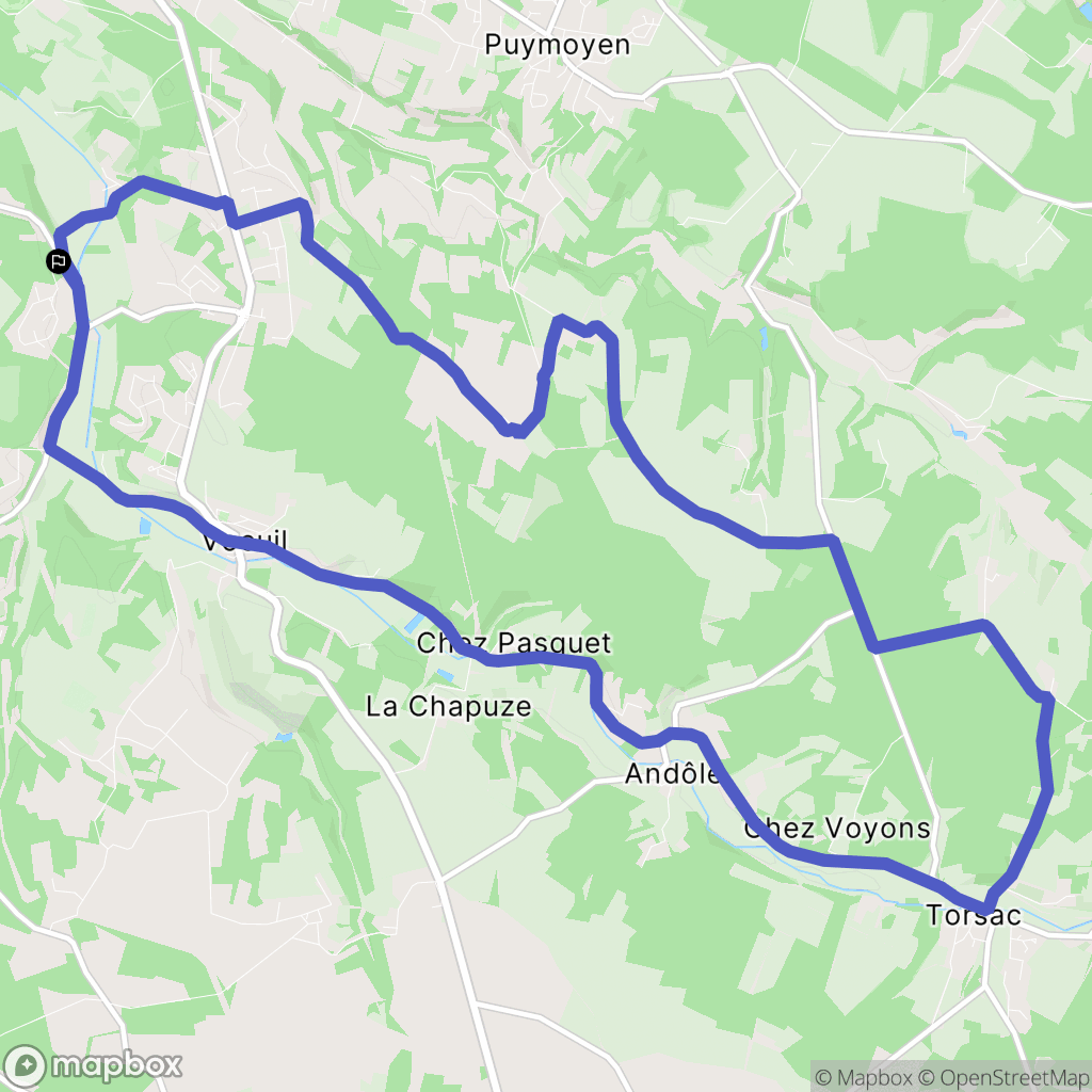 La Couronne : carte du parcours de randonnée - France