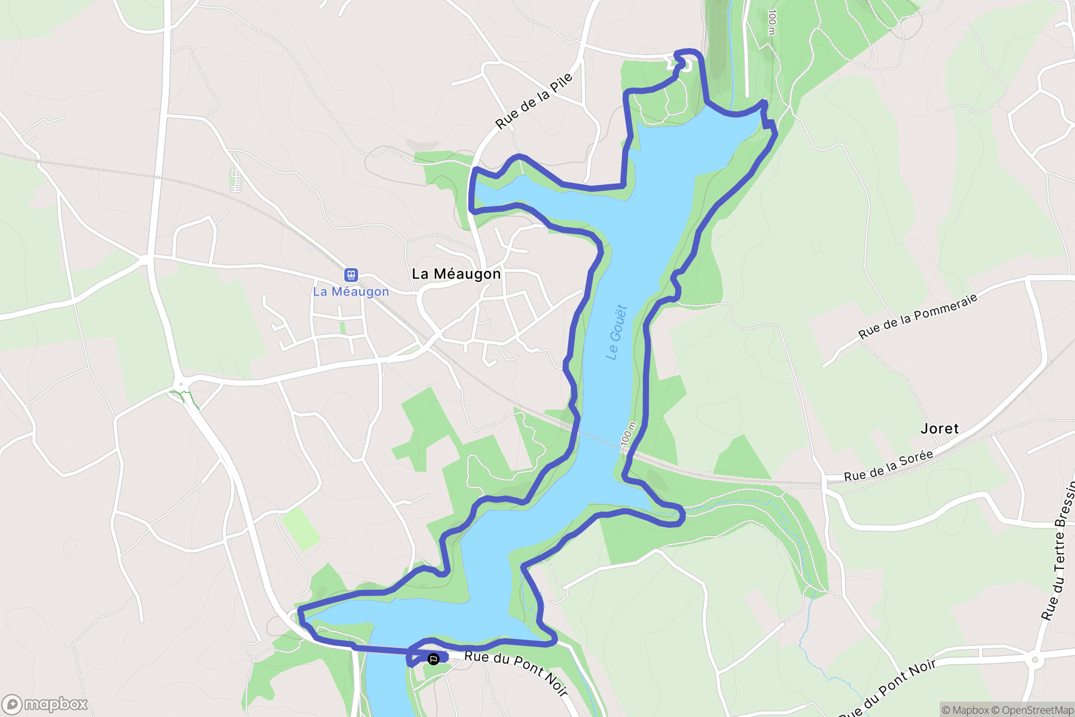 Ploufragan : carte du parcours de randonnée - France