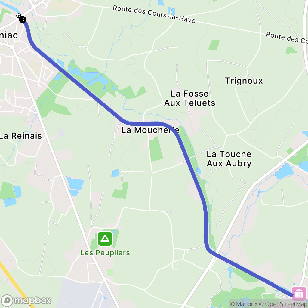 Tinténiac : carte du parcours de randonnée - France