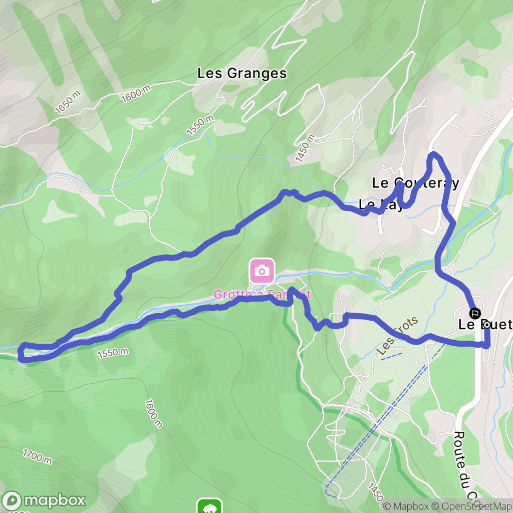 Vallorcine : carte du parcours de randonnée - France