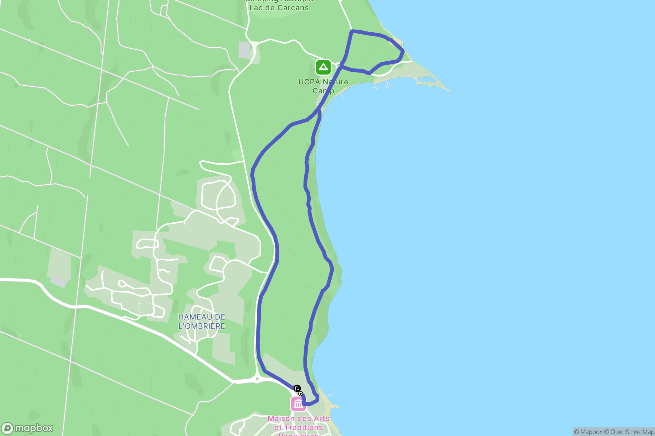 Carcans : carte du parcours de randonnée - France