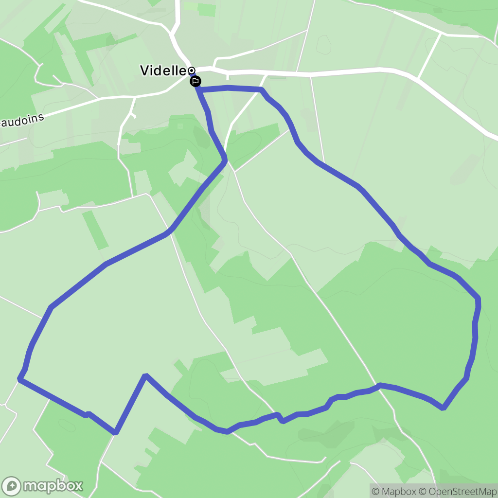 Videlles : carte du parcours de randonnée - France