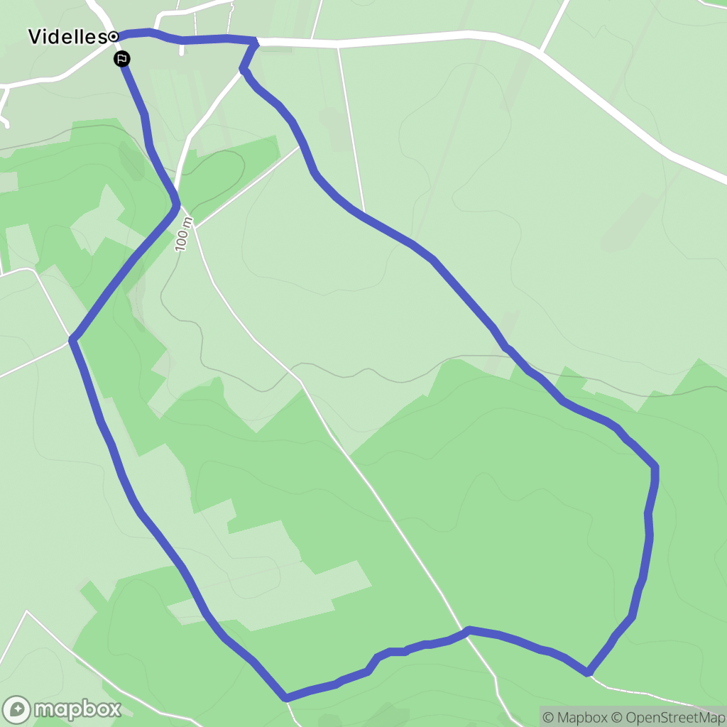 Videlles : carte du parcours de randonnée - France