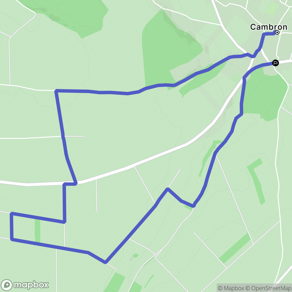 Cambron : carte du parcours de randonnée - France