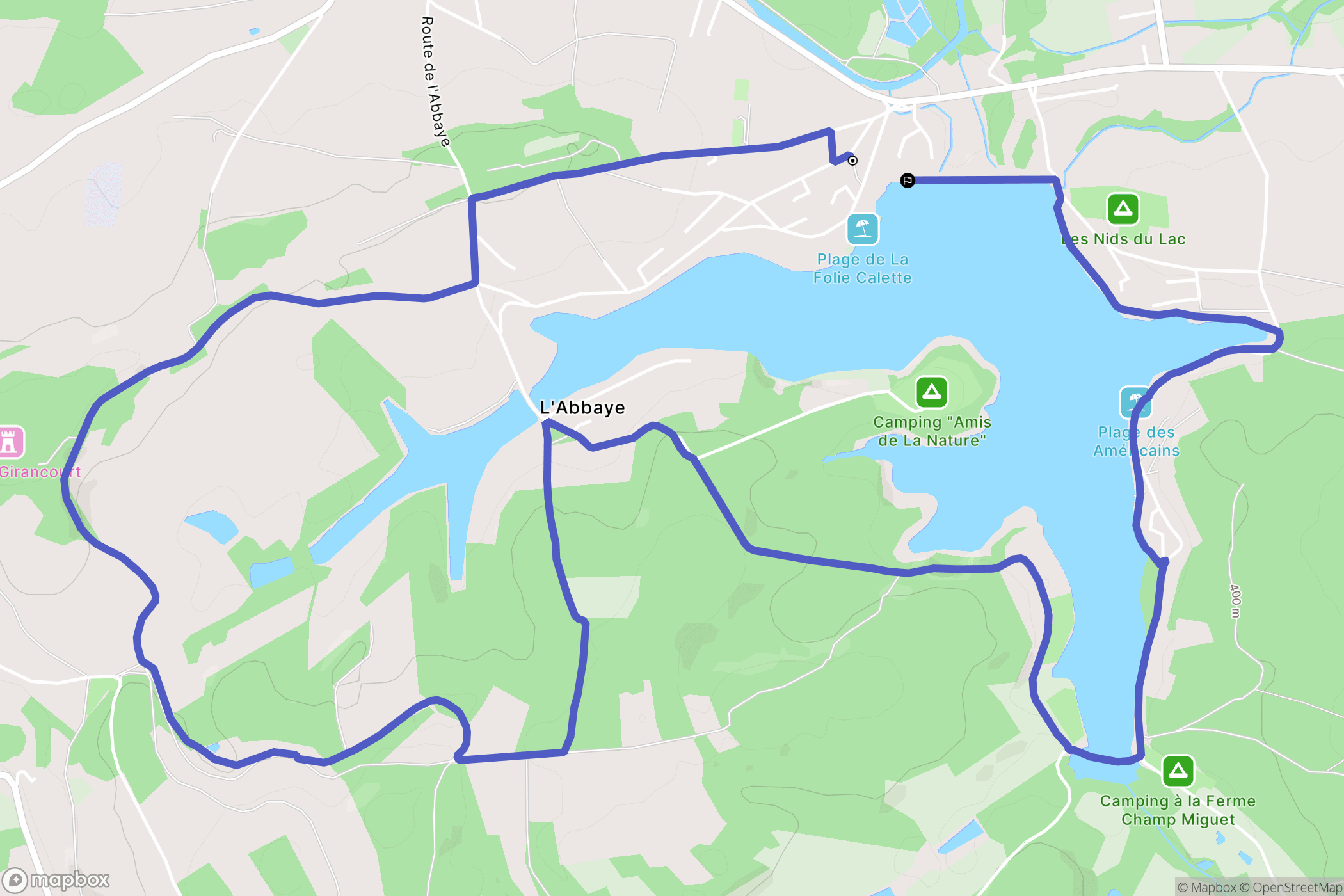 Chaumousey : carte du parcours de randonnée - France