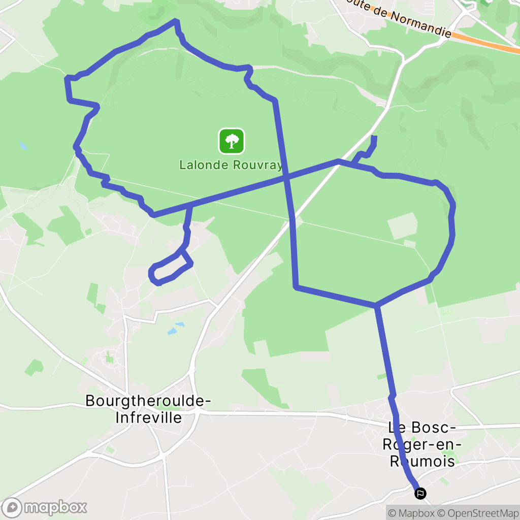 Bosroumois : carte du parcours de randonnée - France
