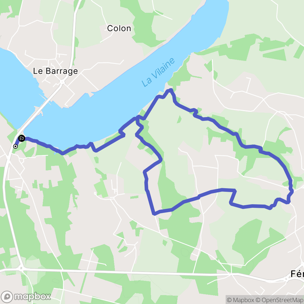 Camoël : carte du parcours de randonnée - France