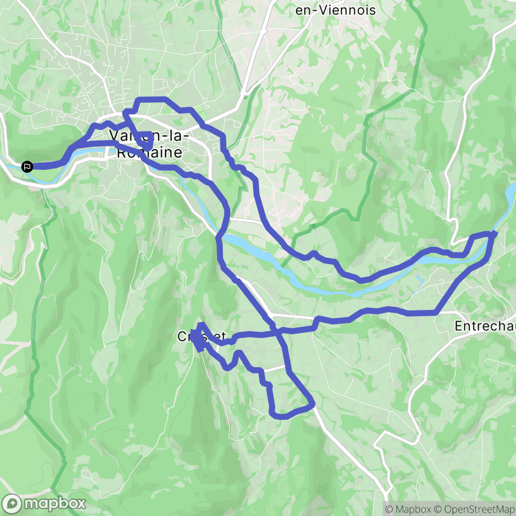 Vaison-la-Romaine : carte du parcours de randonnée - France