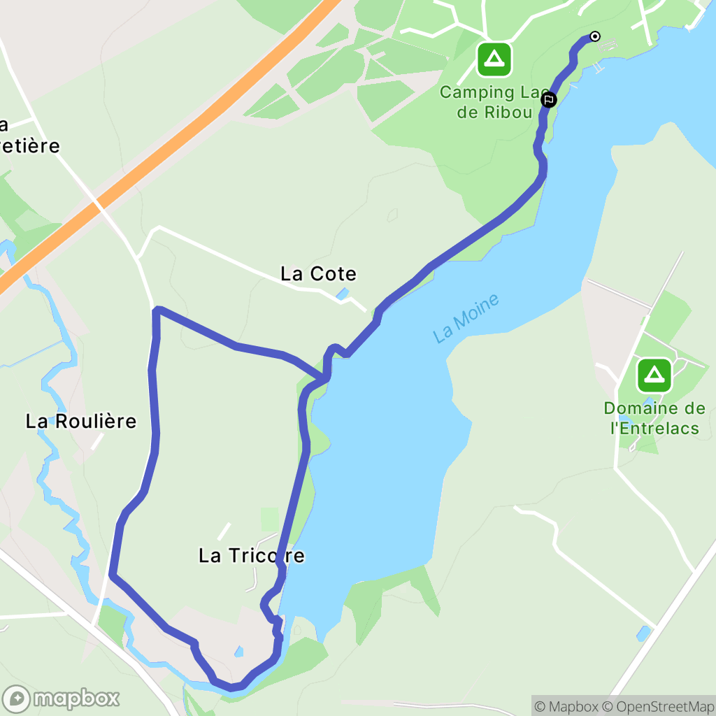 Cholet : carte du parcours de randonnée - France