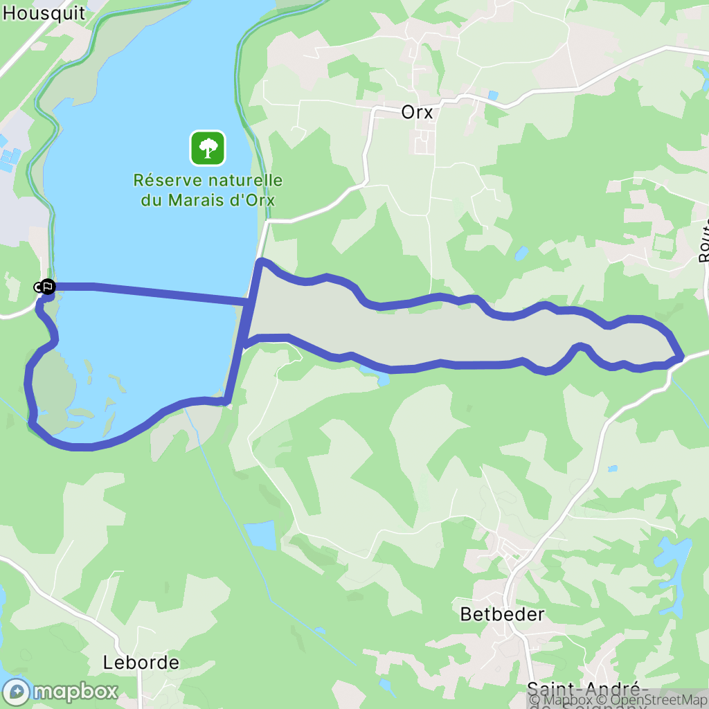 Labenne : carte du parcours de randonnée - France