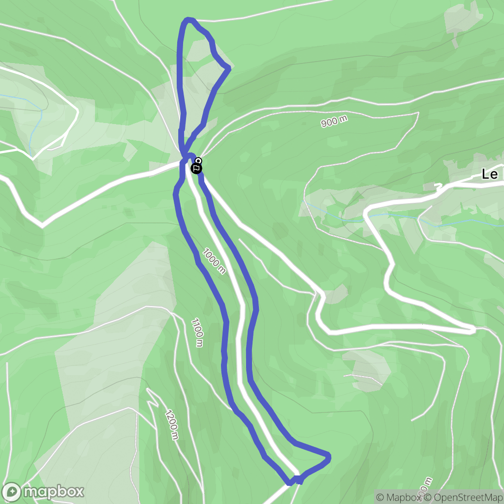 Doizieux : carte du parcours de randonnée - France