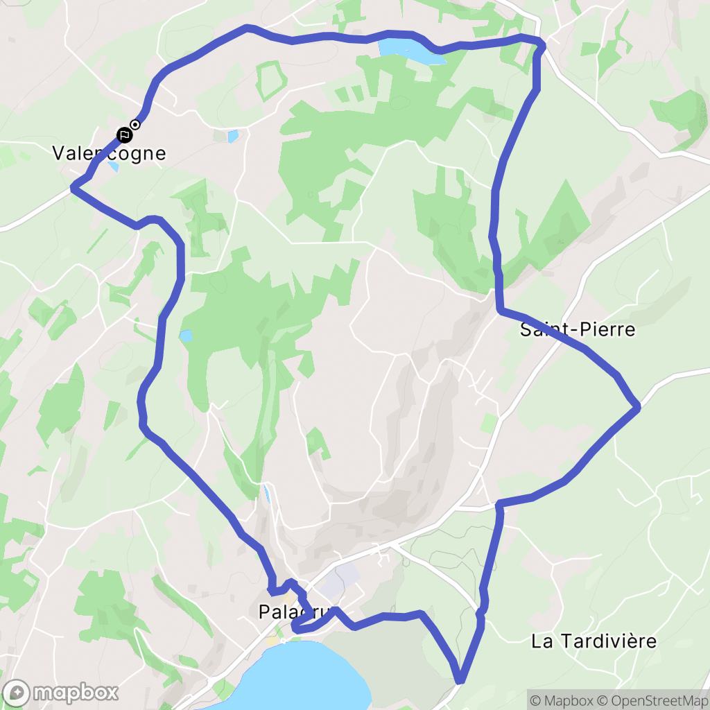Valencogne : carte du parcours de randonnée - France