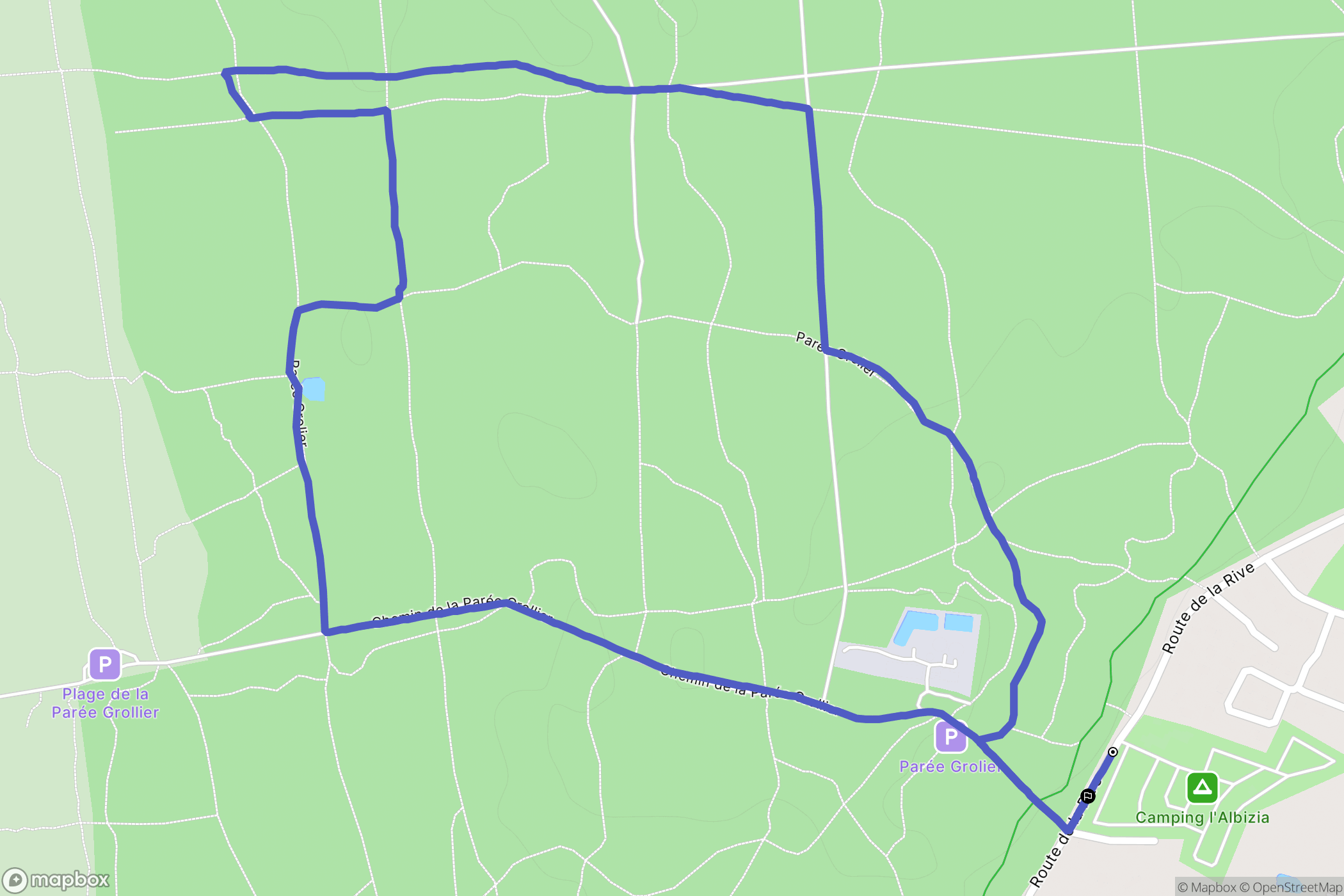 Notre-Dame-de-Monts : carte du parcours de randonnée - France