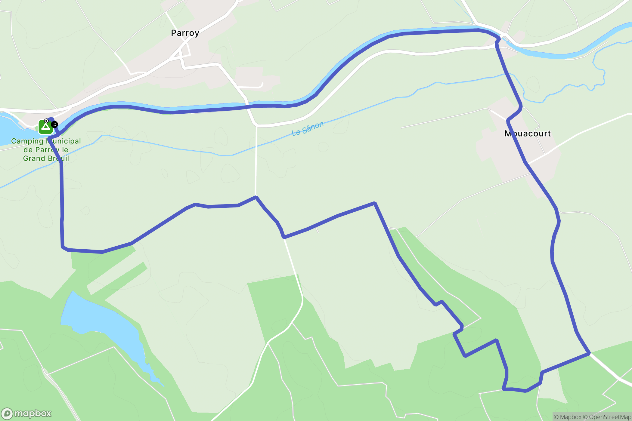 Parroy : carte du parcours de randonnée - France