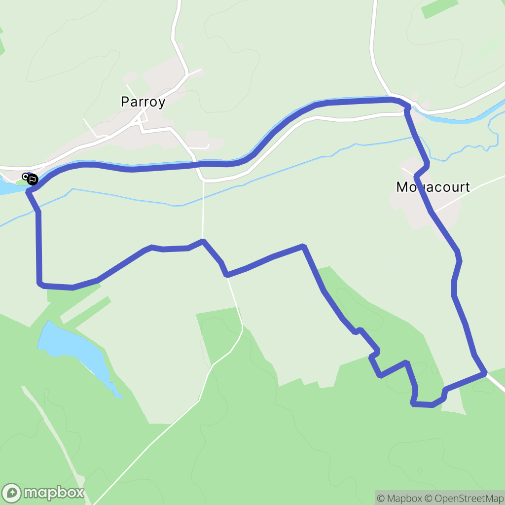 Parroy : carte du parcours de randonnée - France