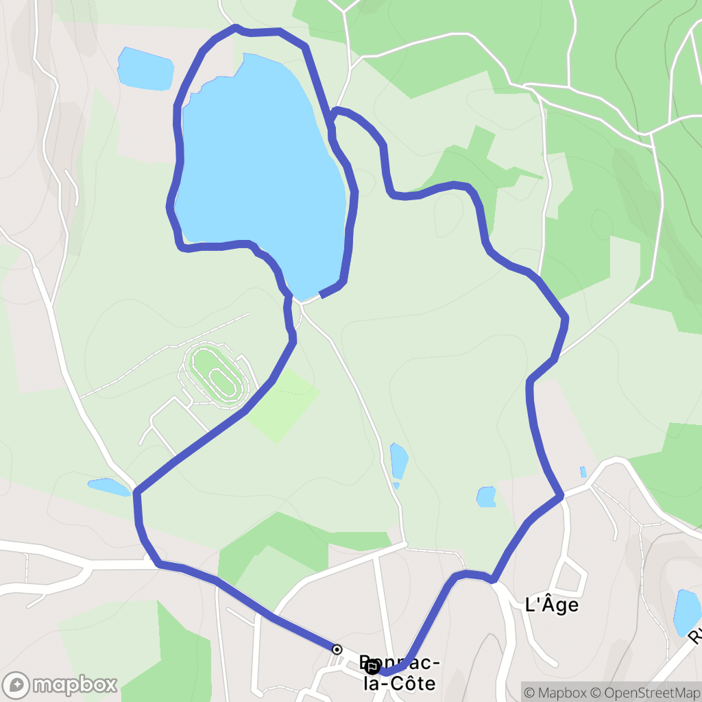 Bonnac-la-Côte : carte du parcours de randonnée - France