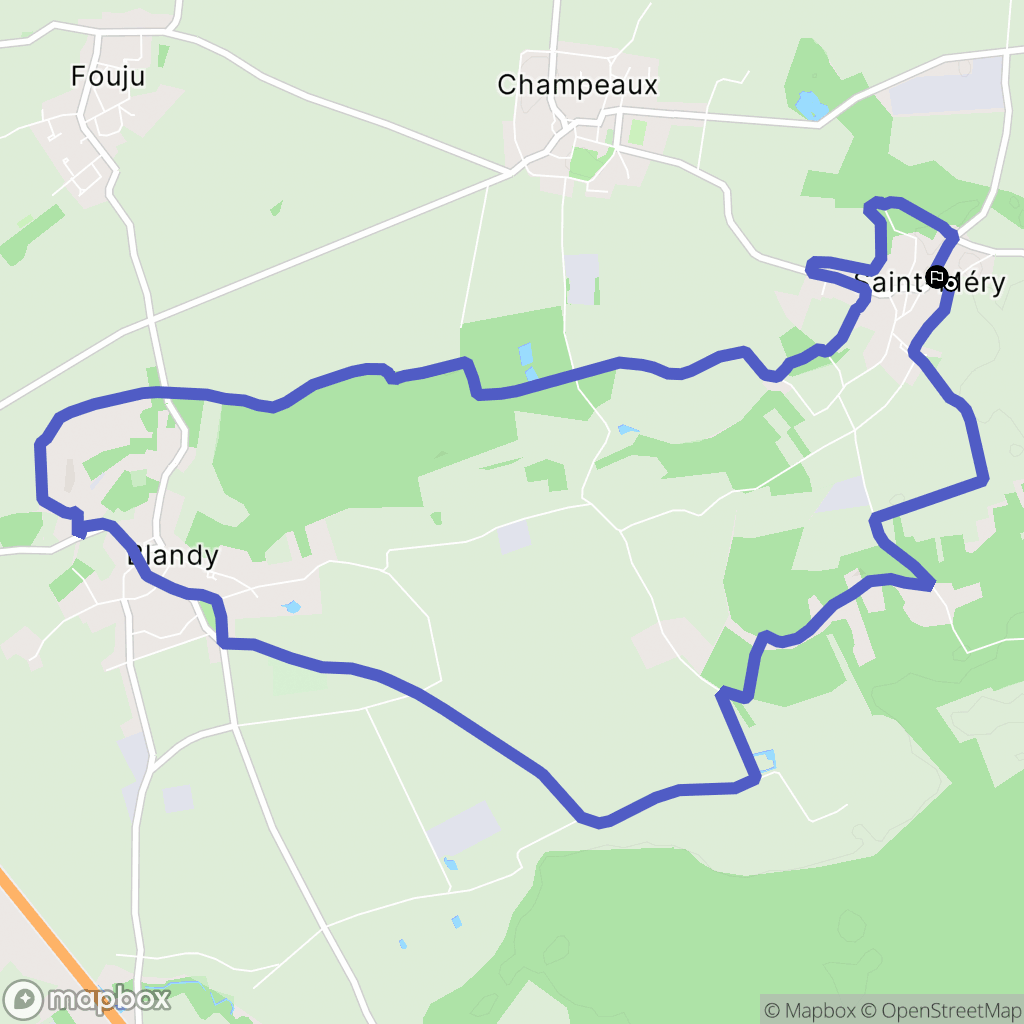 Saint-Méry : carte du parcours de randonnée - France