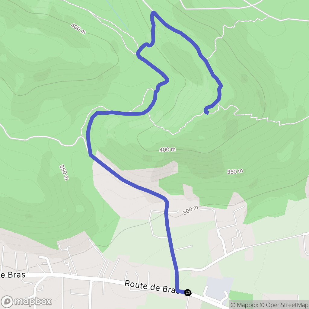 Le Val : carte du parcours de randonnée - France