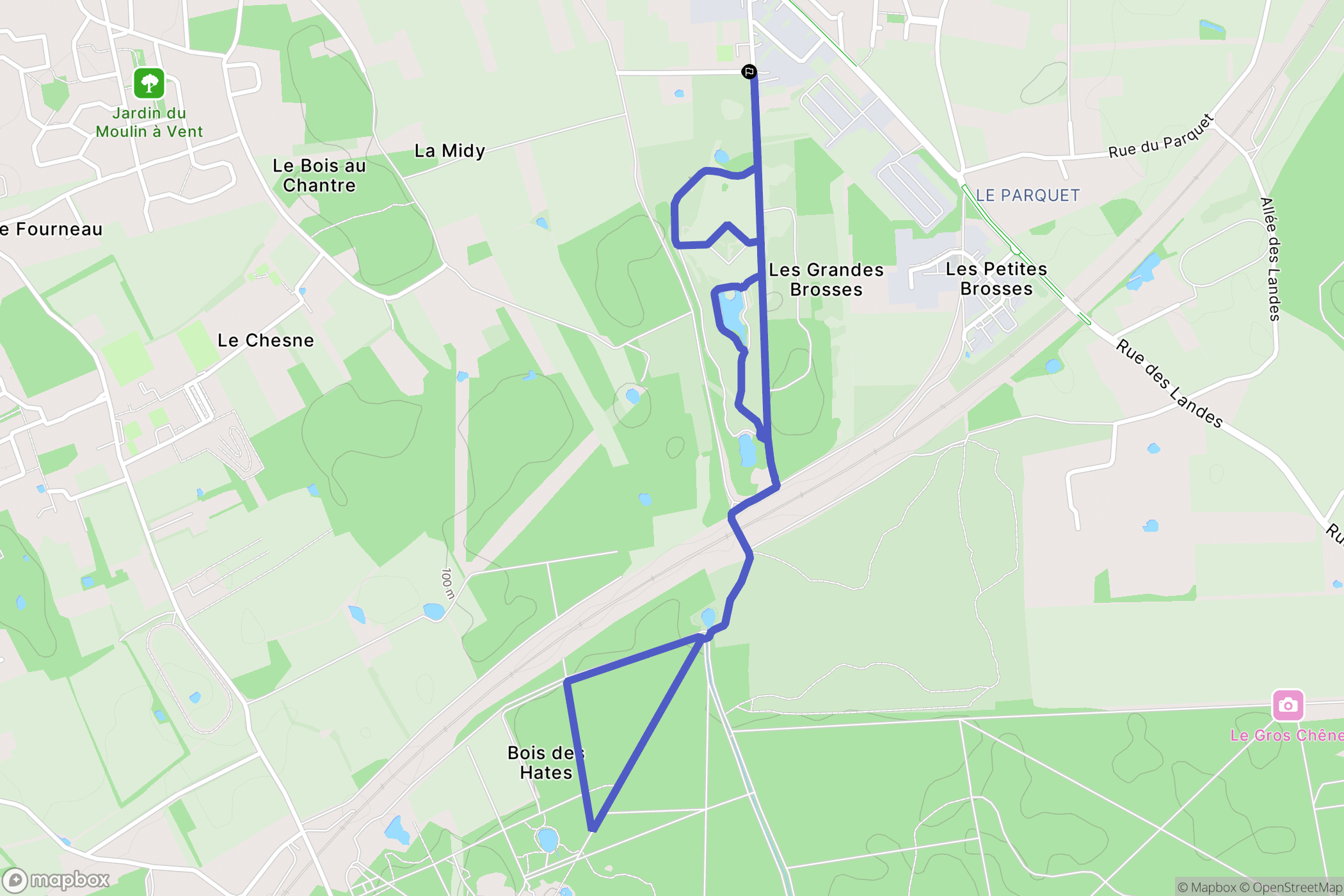 Larçay : carte du parcours de randonnée - France