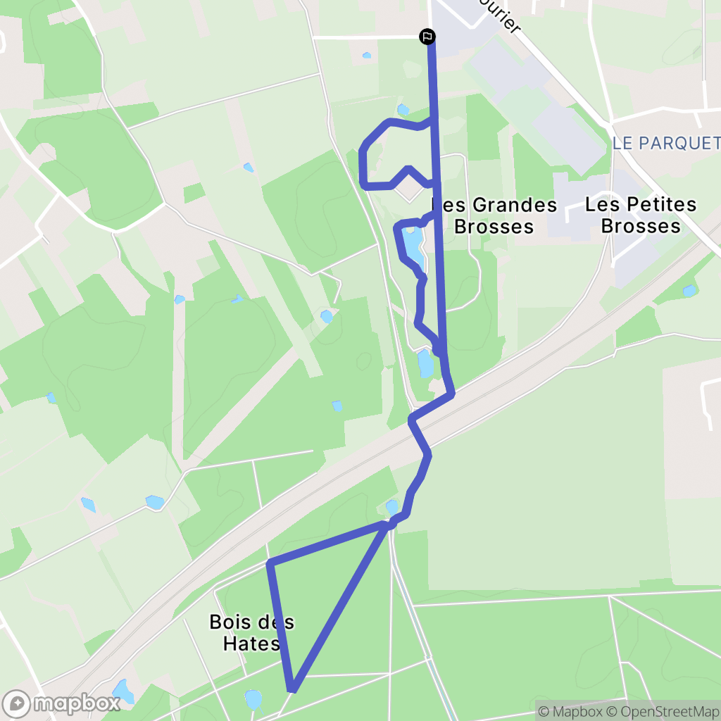 Larçay : carte du parcours de randonnée - France