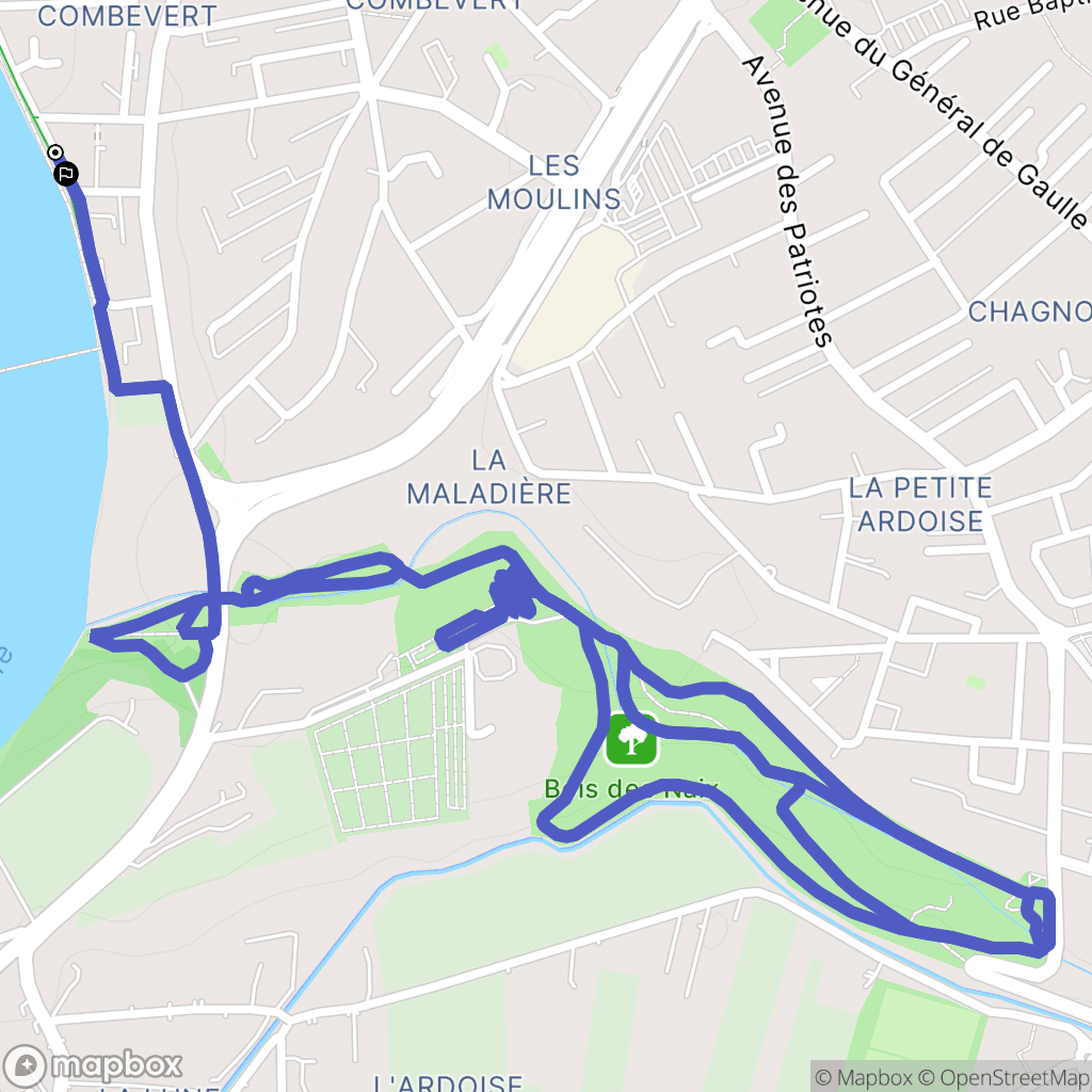 Bourg-de-Péage : carte du parcours de randonnée - France