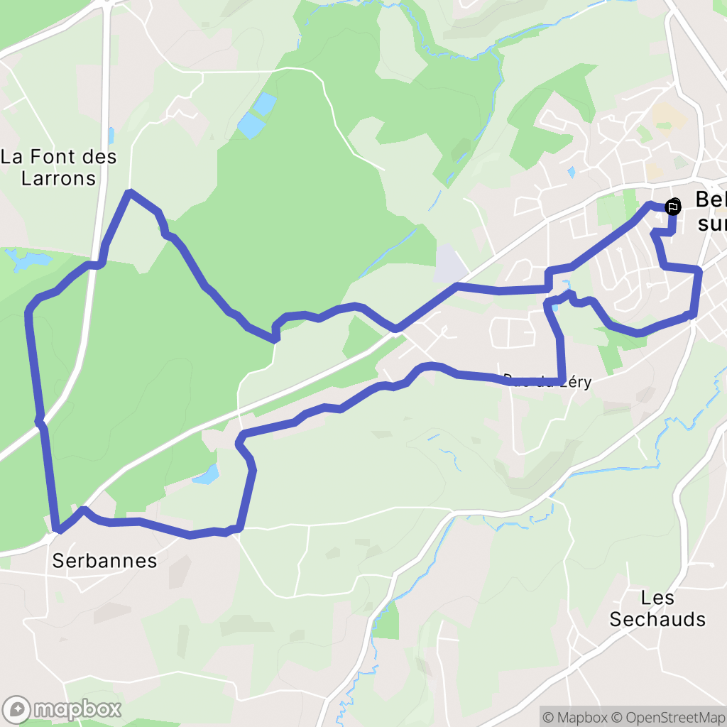 Bellerive-sur-Allier : carte du parcours de randonnée - France