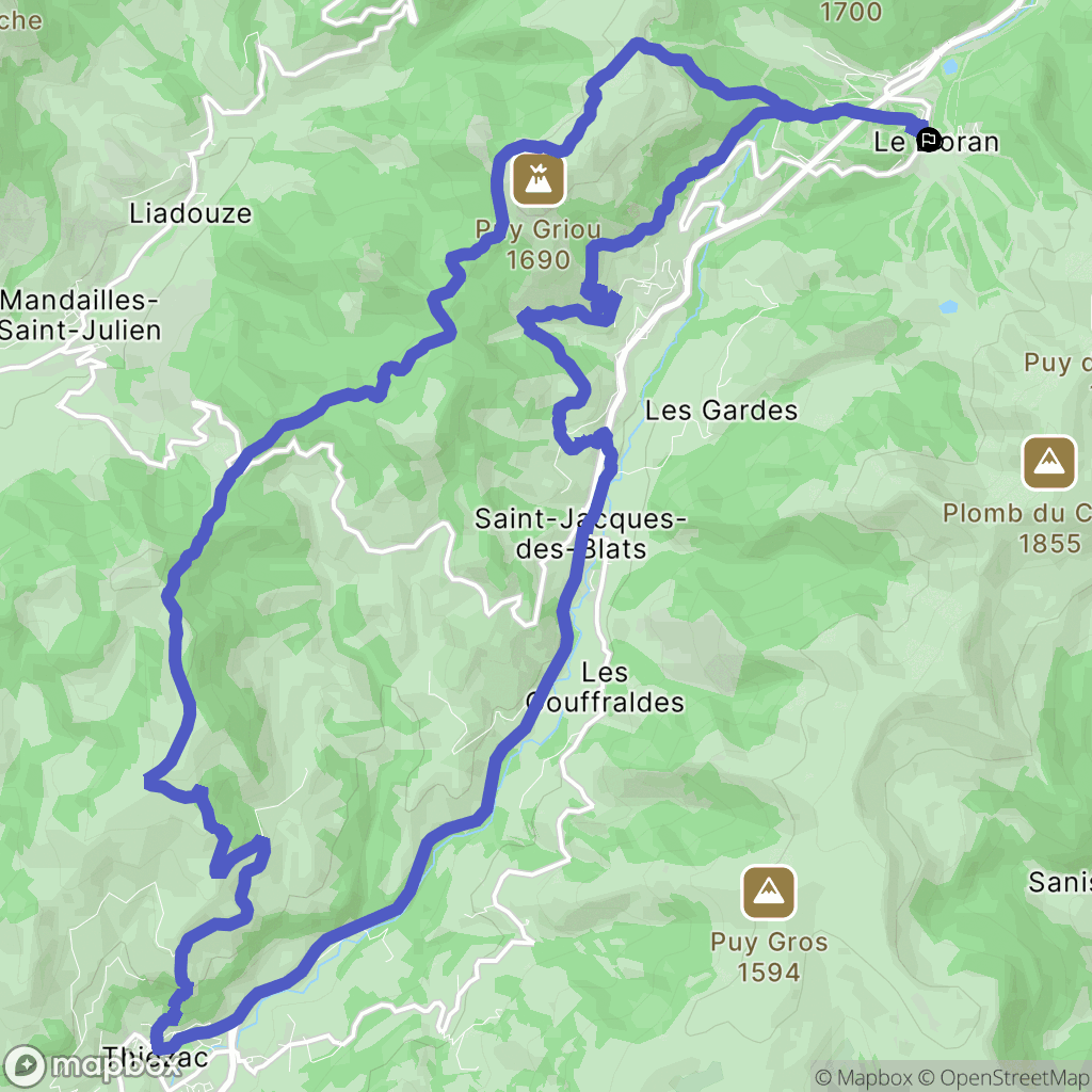 Laveissière: routekaart voor buitenactiviteiten - France