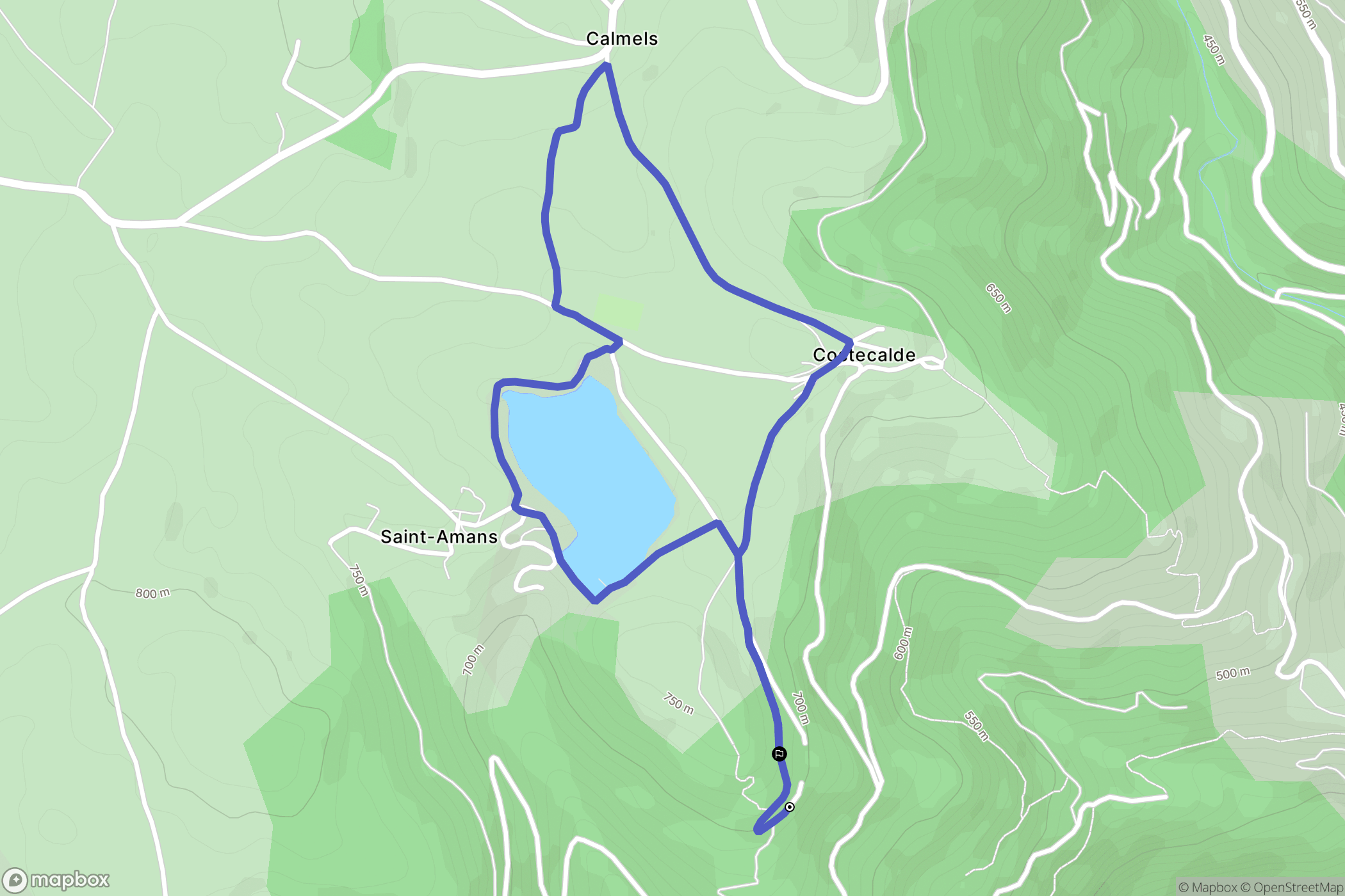 Le Truel : carte du parcours de randonnée - France