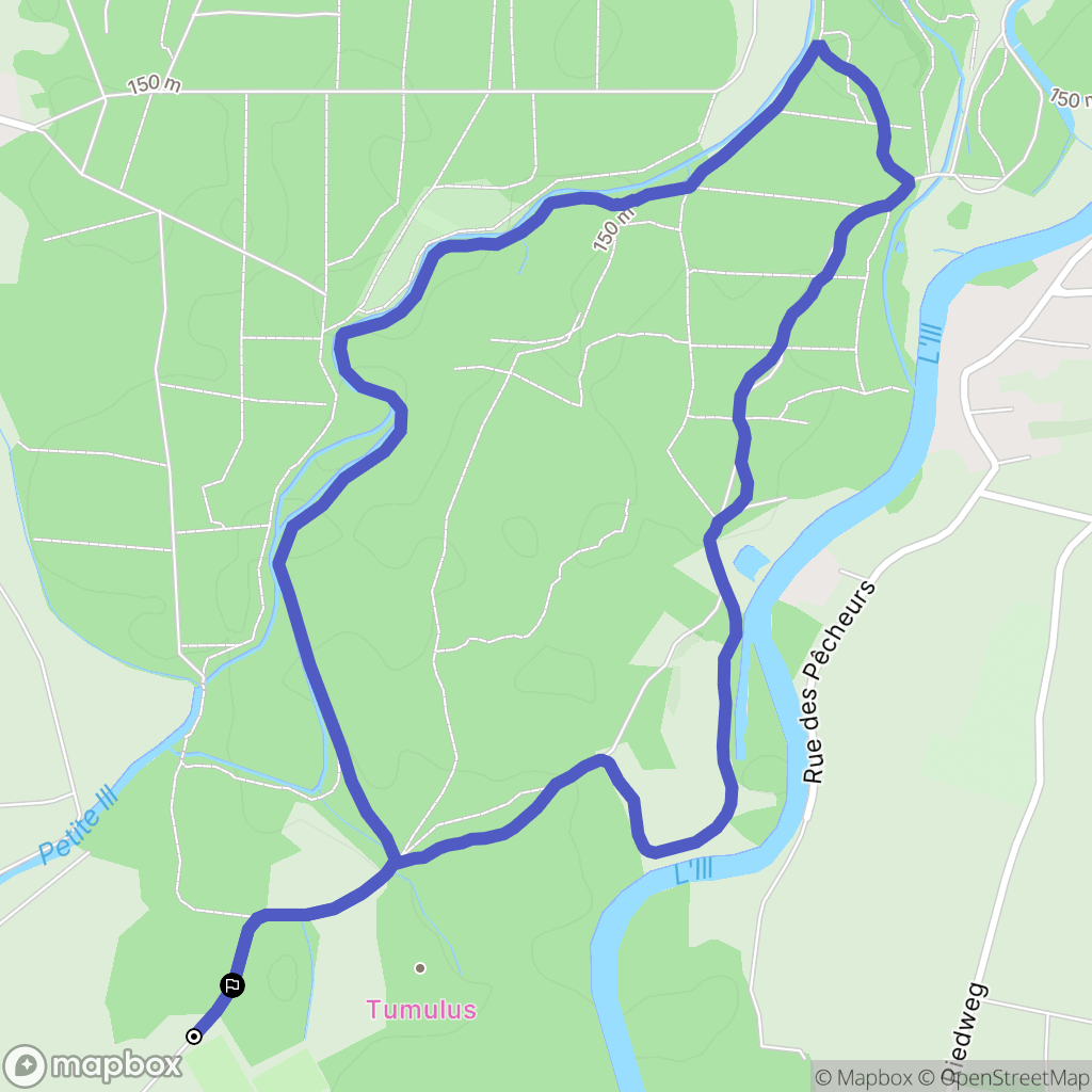 Hipsheim : carte du parcours de randonnée - France