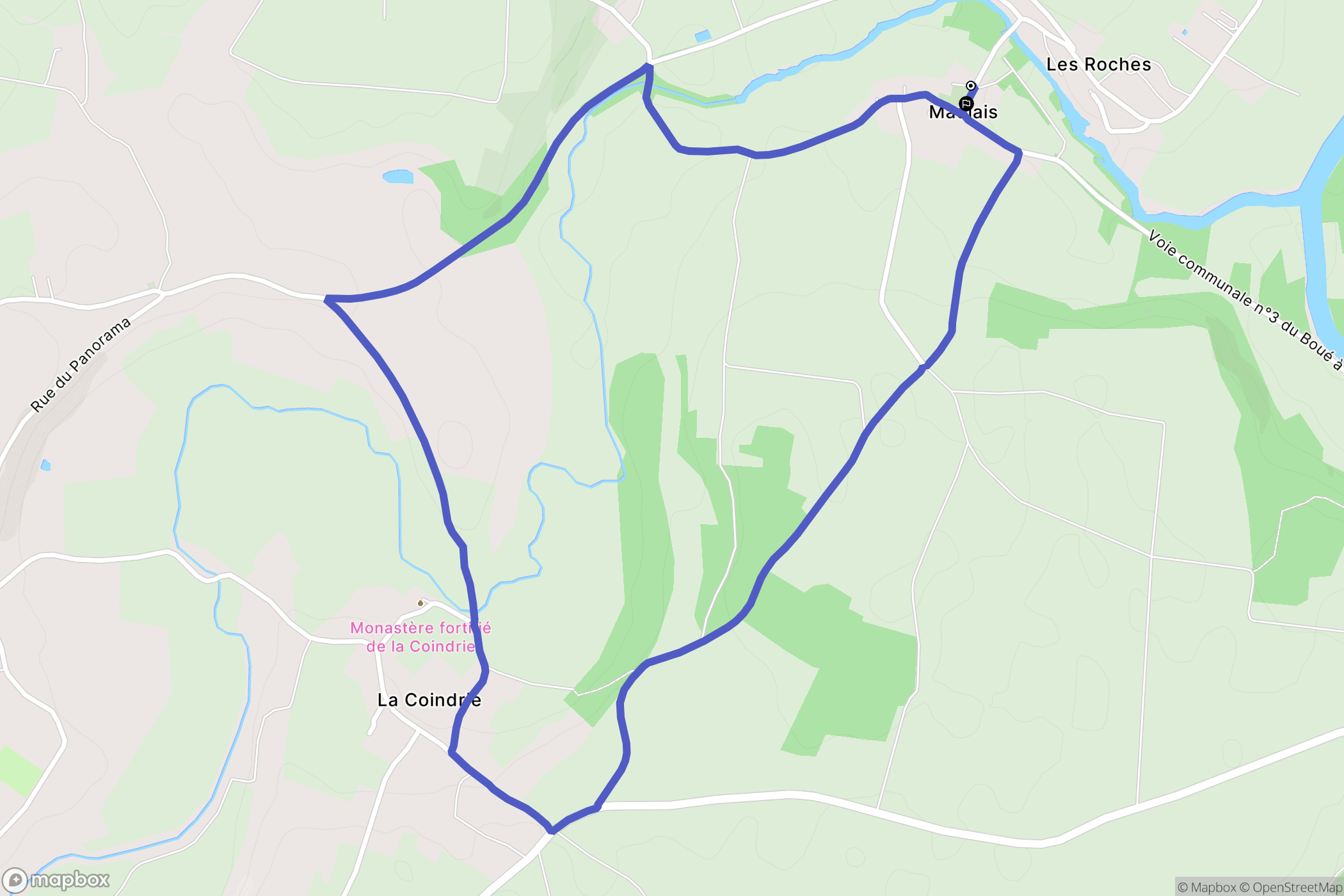 Plaine-et-Vallées : carte du parcours de randonnée - France