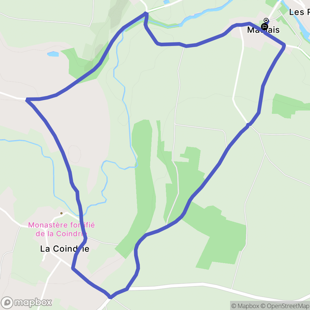 Plaine-et-Vallées : carte du parcours de randonnée - France