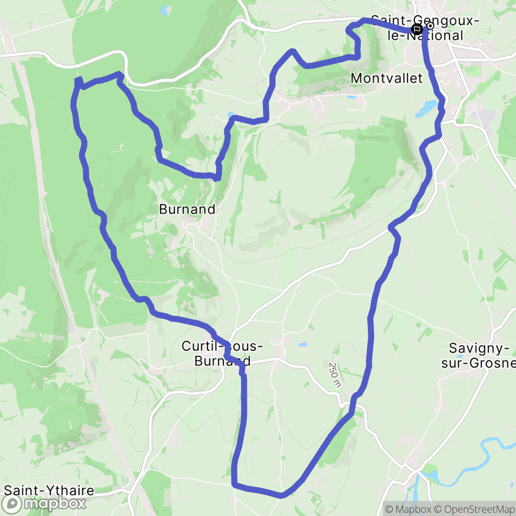 Saint-Gengoux-le-national : carte du parcours de randonnée - France