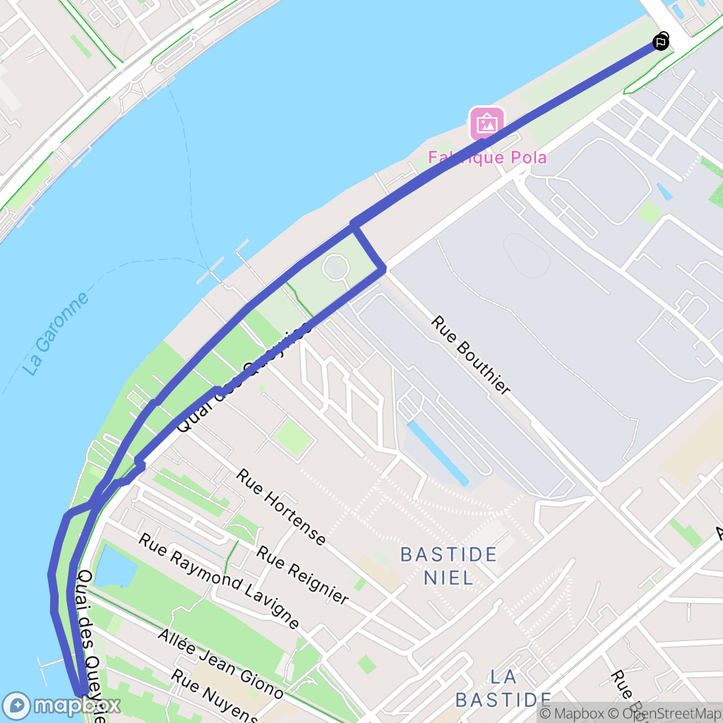 Bordeaux : carte du parcours de randonnée - France