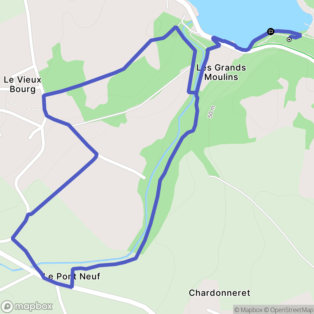 Ploërmel : carte du parcours de randonnée - France