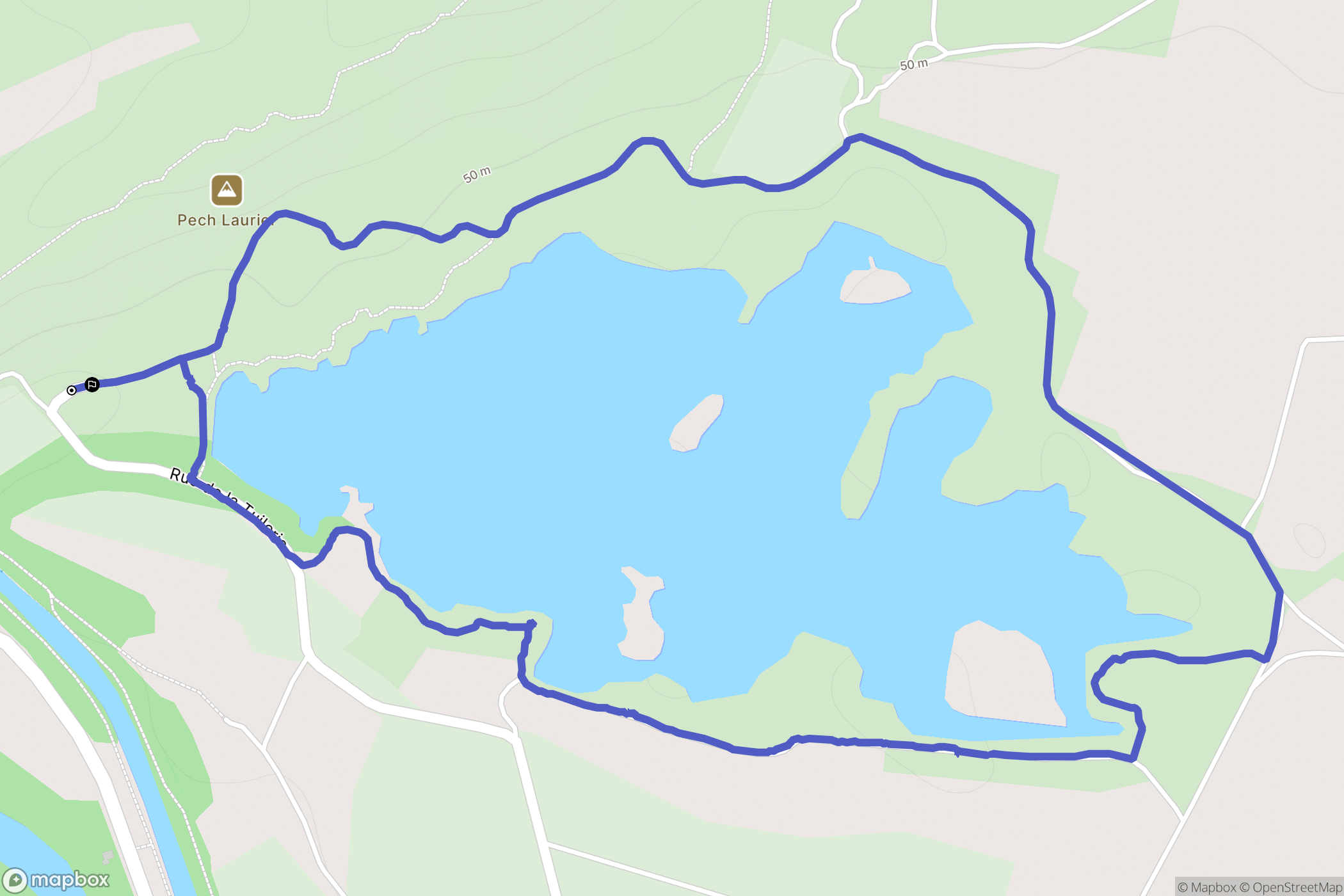 Argens-Minervois : carte du parcours de randonnée - France