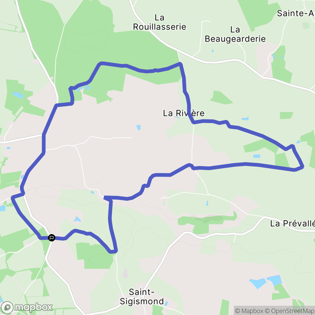 Saint-Sigismond : carte du parcours de randonnée - France