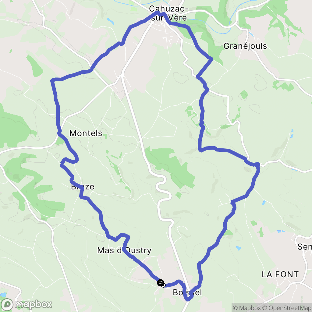 Gaillac : carte du parcours de randonnée - France